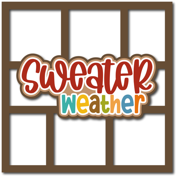 Sweater Weather - 6 Frames - Scrapbook Page Layered Overlay Kit