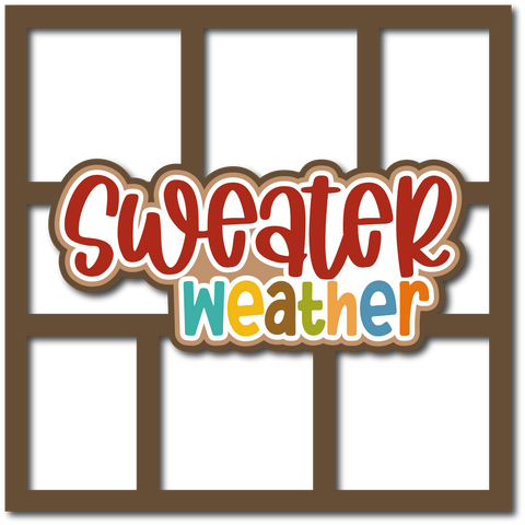 Sweater Weather - 6 Frames - Scrapbook Page Layered Overlay Kit