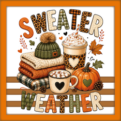 Sweater Weather - Scrapbook Page Title Sticker