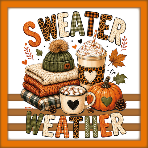 Sweater Weather - Scrapbook Page Title Sticker