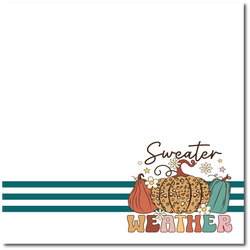 Sweater Weather - Printed Premade Scrapbook Page 12x12 Layout
