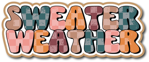 Sweater Weather - Scrapbook Page Title Sticker