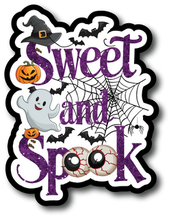 Sweet and Spook - Scrapbook Page Title Sticker