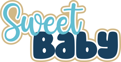Sweet Baby - Scrapbook Page Title Die Cut
