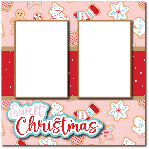 12x12 Christmas Scrapbook Page Kit, 12x12 Premade Christmas