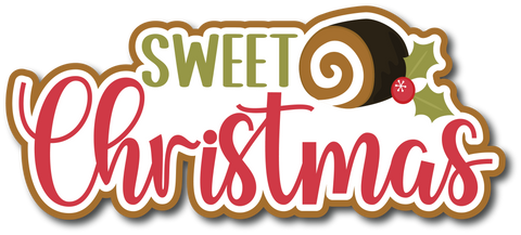 Sweet Christmas - Scrapbook Page Title Die Cut