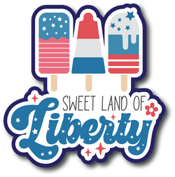 Sweet Land of Liberty - Scrapbook Page Title Sticker