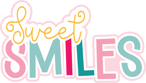 Sweet Smiles - Scrapbook Page Title Die Cut