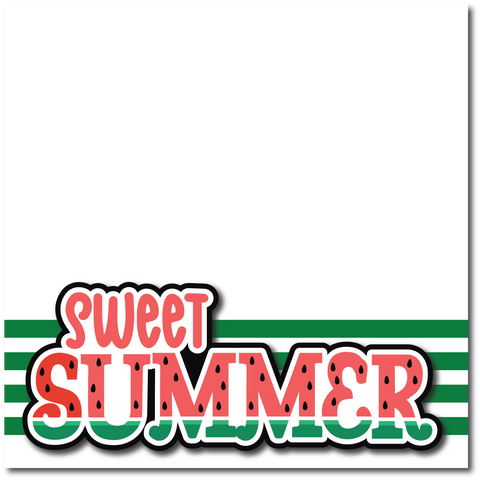 Sweet Summer - Printed Premade Scrapbook Page 12x12 Layout