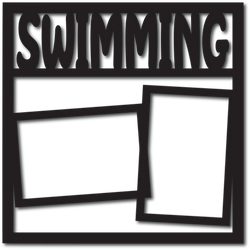 Swimming - 2 Frames - Digital Cut File - SVG - INSTANT DOWNLOAD