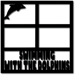 Swimming with the Dolphins - 4 Frames - Digital Cut File - SVG - INSTANT DOWNLOAD