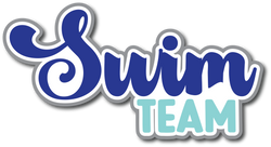 Swim Team - Scrapbook Page Title Die Cut