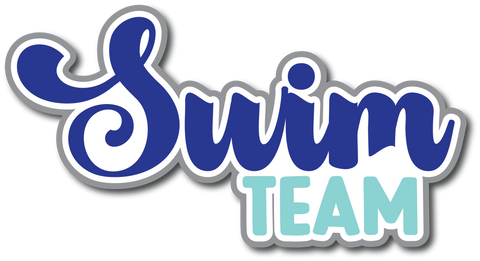 Swim Team - Scrapbook Page Title Sticker