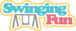 Swinging Fun - Scrapbook Page Title Sticker
