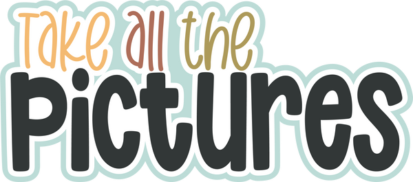 Take all the Pictures - Scrapbook Page Title Die Cut