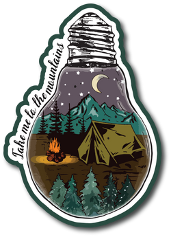 Take Me to the Mountains - Scrapbook Page Title Sticker