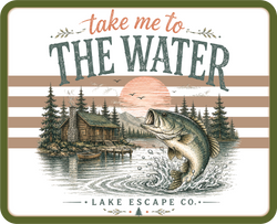 Take Me to the Water - Scrapbook Page Title Die Cut