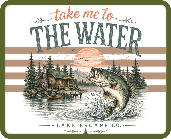 Take Me to the Water - Scrapbook Page Title Die Cut