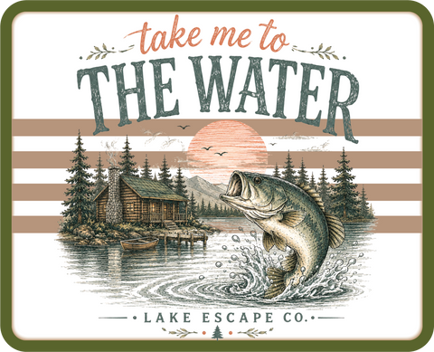 Take Me to the Water - Scrapbook Page Title Die Cut