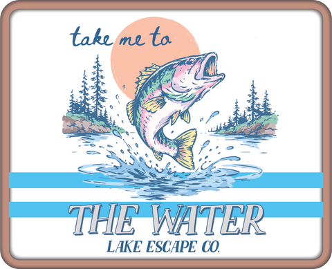Take Me to the Water - Scrapbook Page Title Die Cut