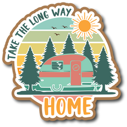 Take the Long Way Home - Scrapbook Page Title Sticker