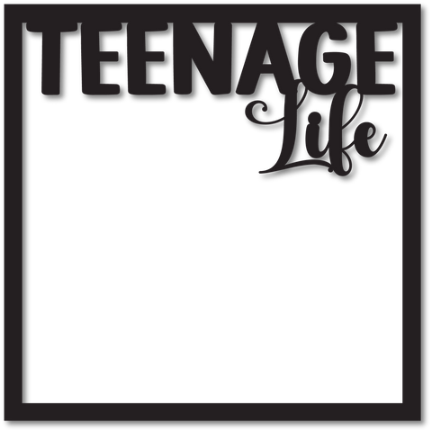Teenage Life - Scrapbook Page Overlay - Choose a Color