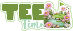 Tee Time - Scrapbook Page Title Die Cut