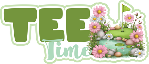 Tee Time - Scrapbook Page Title Sticker