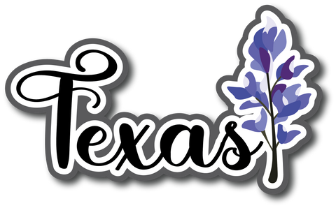 Texas - Scrapbook Page Title Sticker
