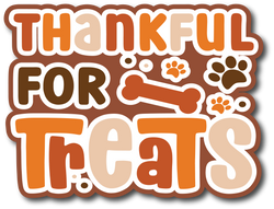 Thankful for Treats - Scrapbook Page Title Die Cut