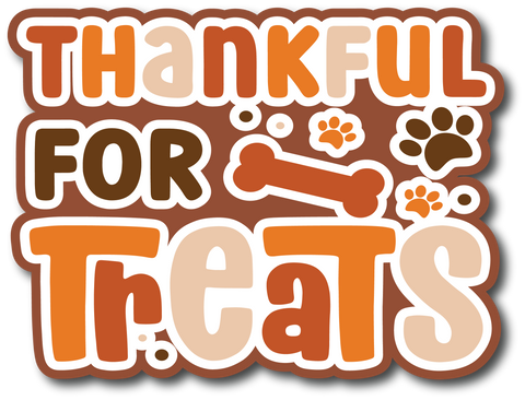 Thankful for Treats - Scrapbook Page Title Die Cut