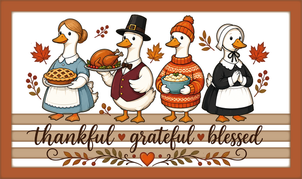 Thankful Grateful Blessed - Scrapbook Page Title Die Cut
