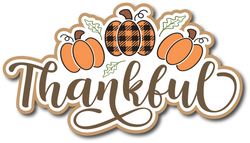 Thankful - Scrapbook Page Title Die Cut