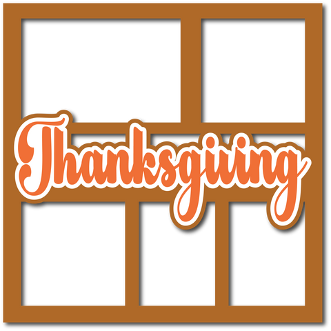 Thanksgiving - 5 Frames - Layered Overlay - Digital Cut File - SVG - INSTANT DOWNLOAD