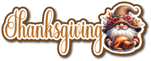 Thanksgiving - Scrapbook Page Title Die Cut