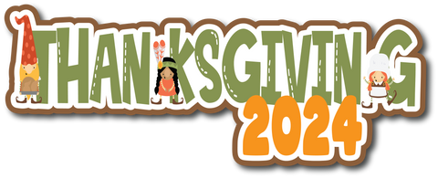 Thanksgiving 2024 - Scrapbook Page Title Sticker