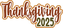 Thanksgiving 2025 - Scrapbook Page Title Die Cut