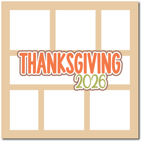 Thanksgiving 2026 - Scrapbook Single Page Kit