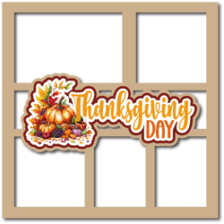 Thanksgiving Day - 5 Frames - Scrapbook Page Layered Overlay Kit