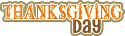 Thanksgiving Day - Scrapbook Page Title Sticker