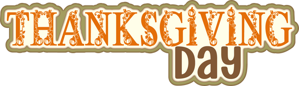 Thanksgiving Day - Scrapbook Page Title Sticker