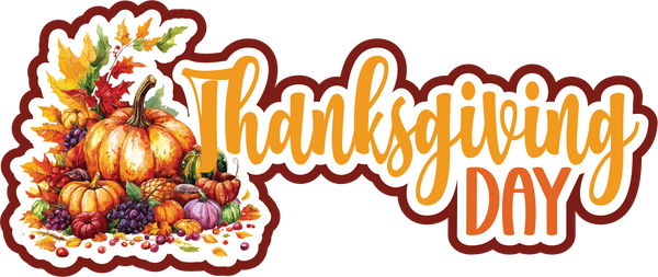 Thanksgiving Day - Scrapbook Page Title Sticker