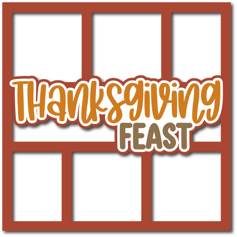 Thanksgiving Feast - 6 Frames - Layered Overlay - Digital Cut File - SVG - INSTANT DOWNLOAD