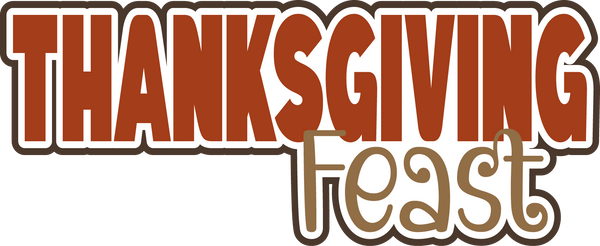 Thanksgiving Feast - Scrapbook Page Title Die Cut