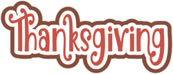 Thanksgiving - Scrapbook Page Title Die Cut