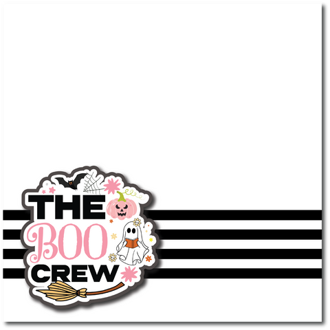 The Boo Crew - Printed Premade Scrapbook Page 12x12 Layout