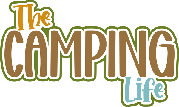 The Camping Life - Scrapbook Page Title Sticker
