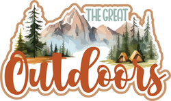 The Great Outdoors - Scrapbook Page Title Sticker