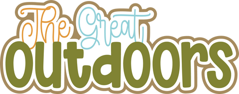 The Great Outdoors - Scrapbook Page Title Sticker
