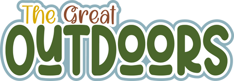 The Great Outdoors - Scrapbook Page Title Sticker